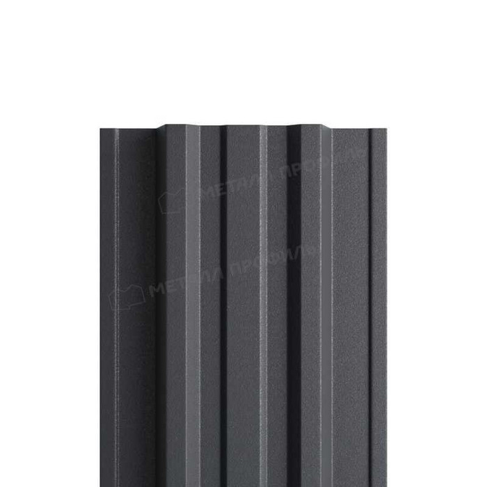 Штакетник Металл Профиль TRAPEZE-T 0,45 VikingMP® RAL7024 Серый графит