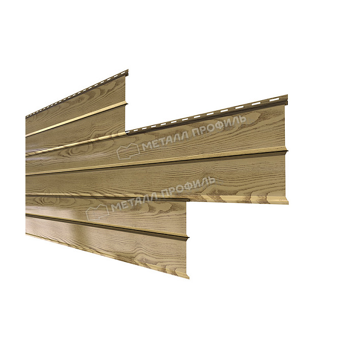 Сайдинг МЕТАЛЛ ПРОФИЛЬ Lбрус-XL-В-14х335 (ECOSTEEL-01-Сосна-0.5)
