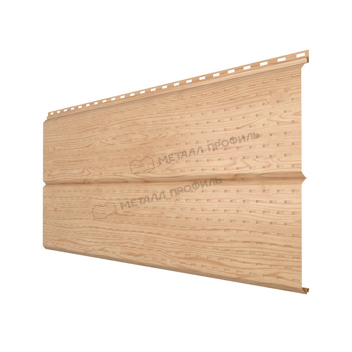 Софит МЕТАЛЛ ПРОФИЛЬ перфор. Lбрус-XL-14х335 (ECOSTEEL-01-Сосна-0.5)